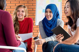 Group of students discussing