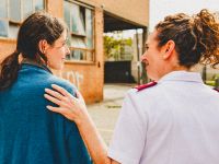 Salvos providing the financial assistance and counselling to an young mother