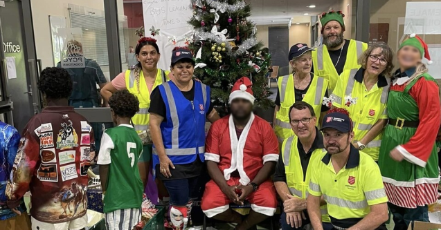 A Salvos team spent Christmas helping bring joy to those who were flood affected. OK by Shirli to use