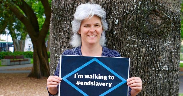 Walking to end slavery