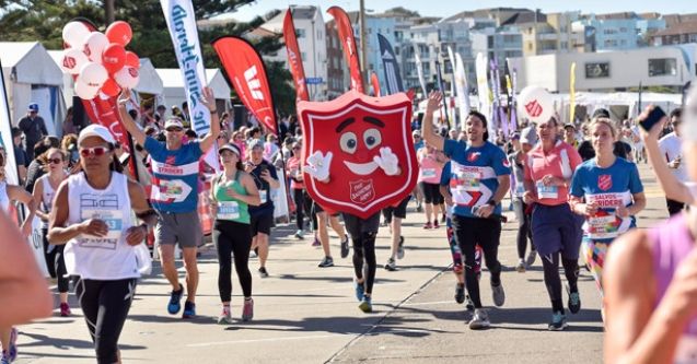 Shieldy running at the Canberra fun run