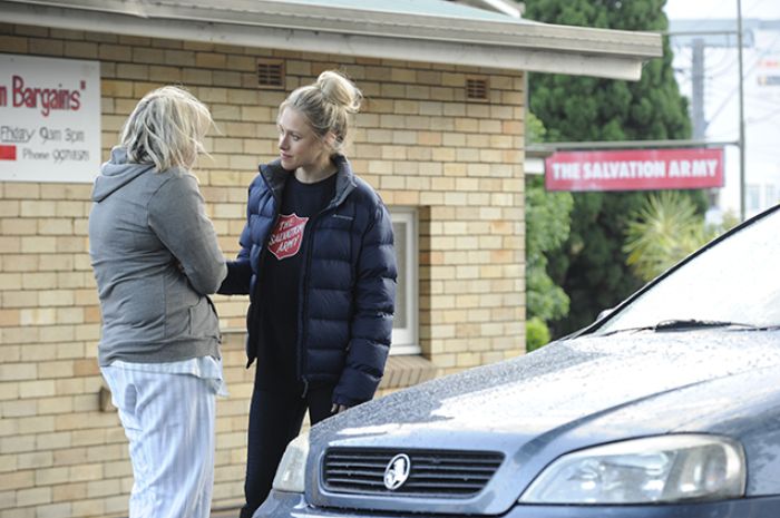 Salvo case worker comforting a mother