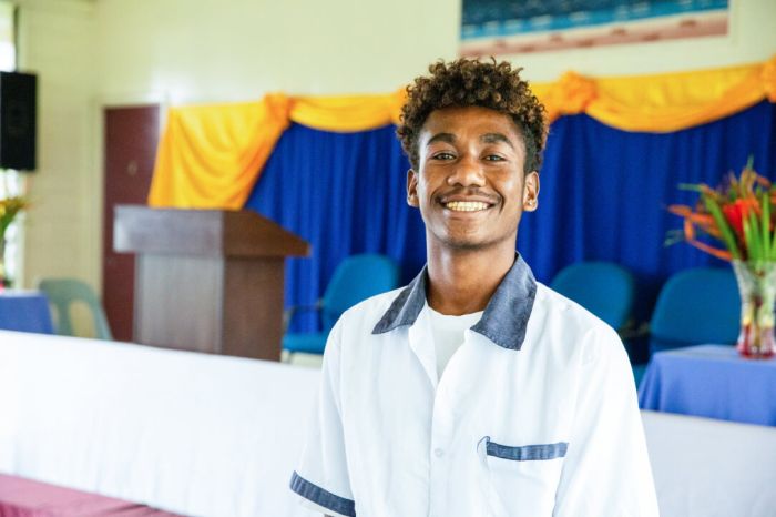 A teacher at Lae Street School