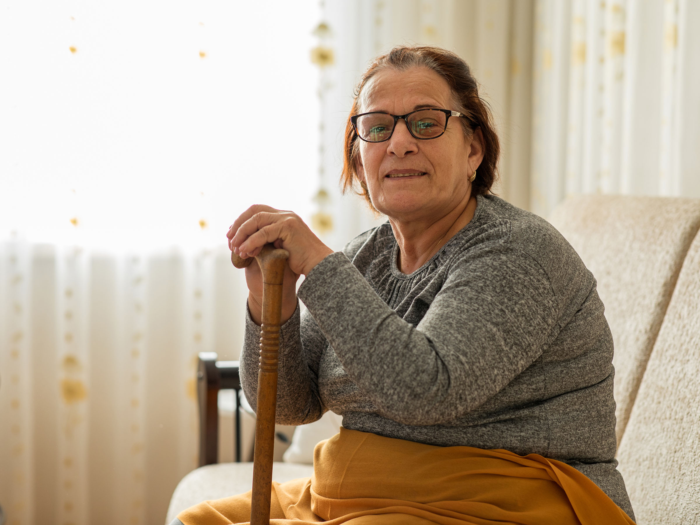 Val posing for the Christmas story