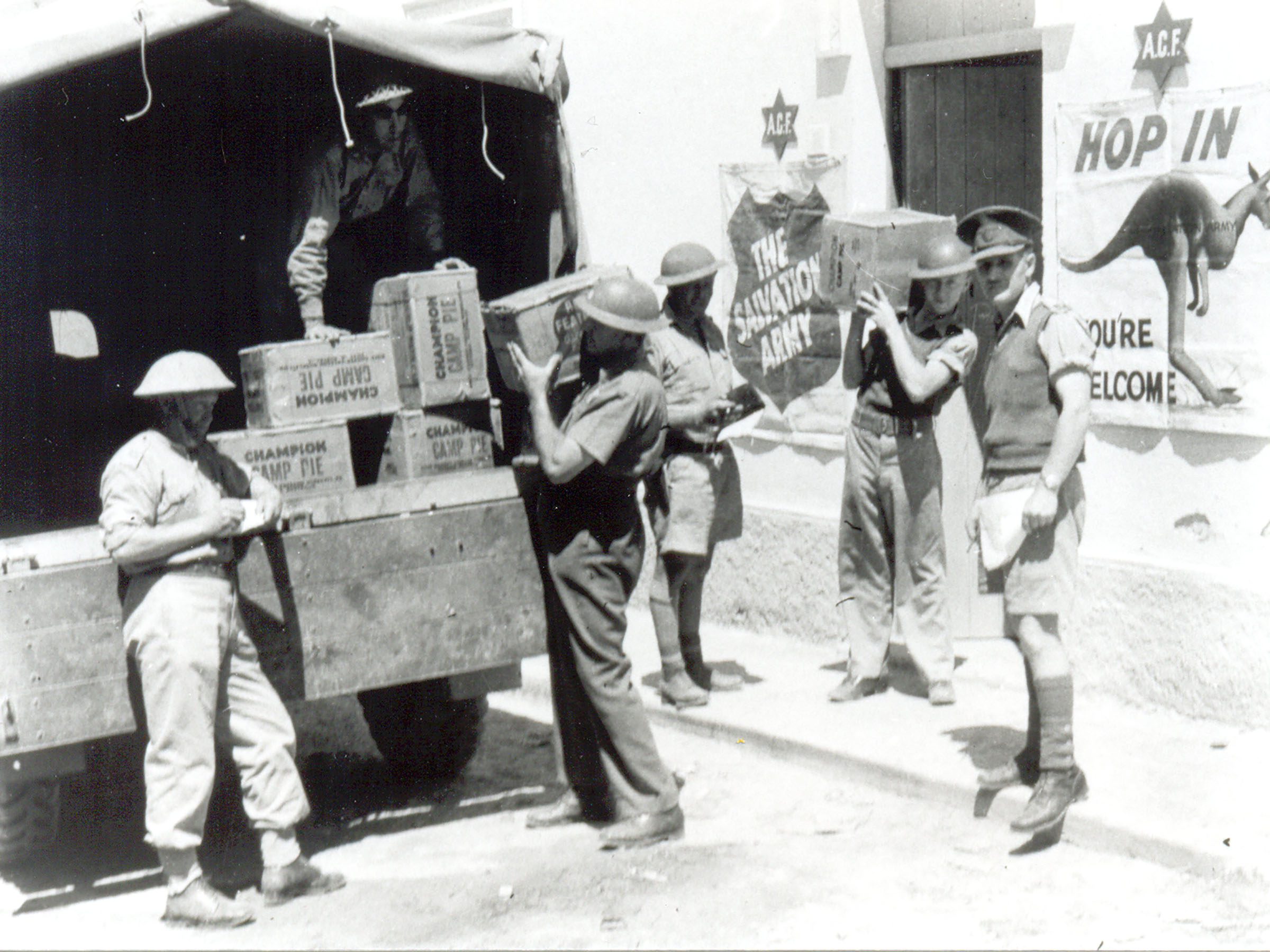 Old image of Salvos supporting the community