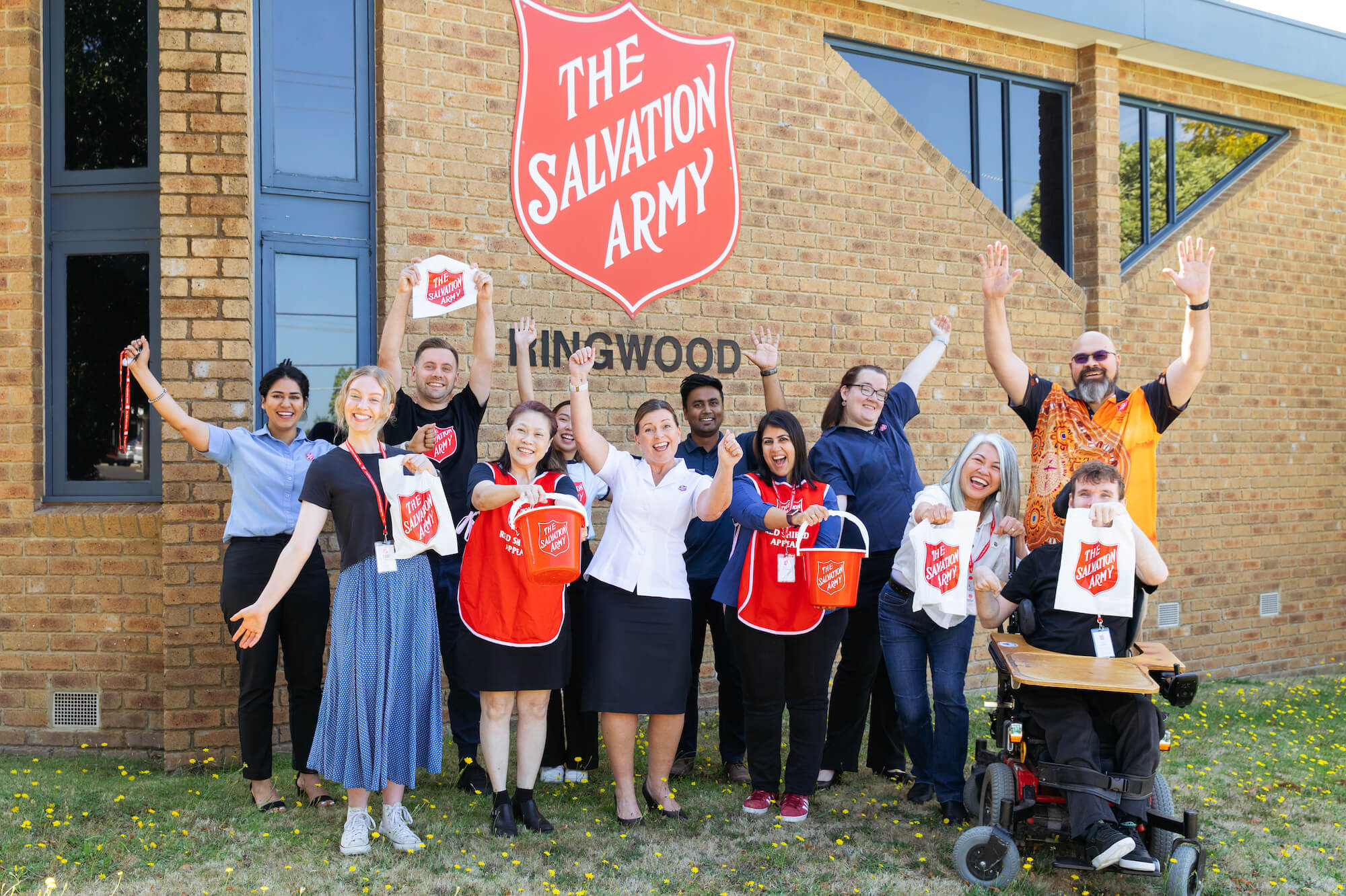 A group of collectors for The Red Shield Appeal.