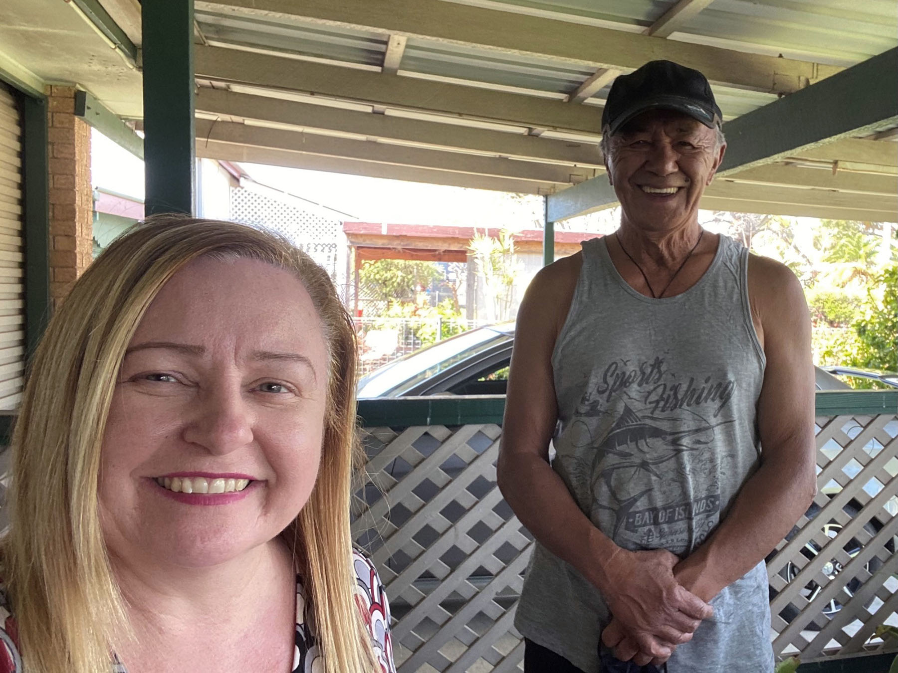 Joseph with financial counsellor